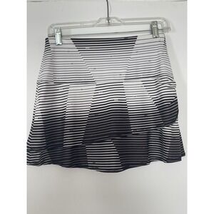 Lucky In Love Black & White Abstract Stripe Love Print Athletic Skort  S 4-6